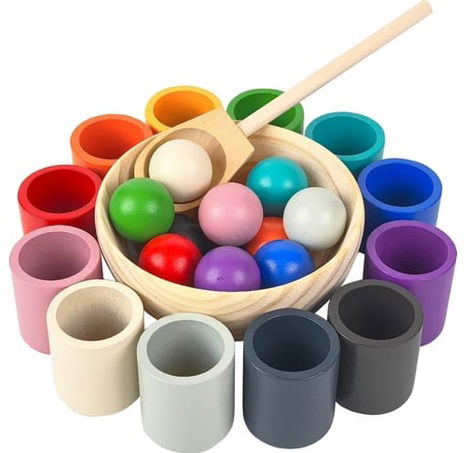 2Kids Toys Duhové kuličky a kalíšky 12 barev