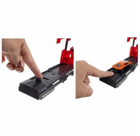 Kamion s 6 autíčky, červený