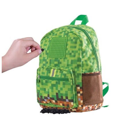 PIXIE CREW dětský batoh  zeleno-hnědý malý panel