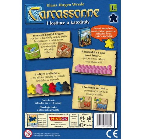 Mindok Carcassonne - rozšíření 1 (Hostince a katedrály)