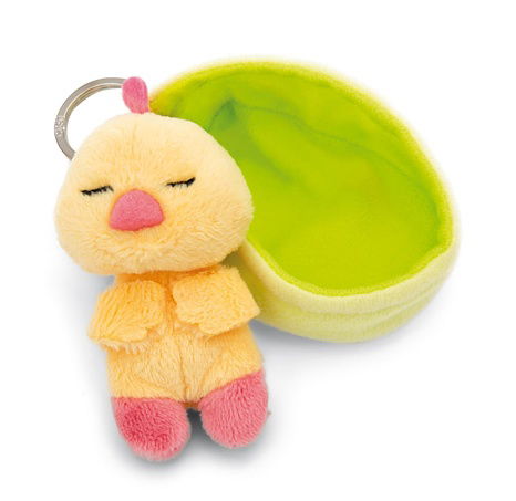 NICI klíčenka spící Kuřátko 12 cm, světle zelený košík, GREEN