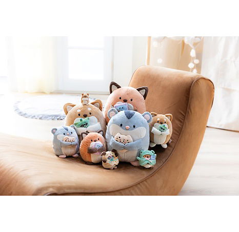 NICI plyš MyMochi Liška Geeks 8cm v kostýmu žabky a videohrou, set dárkové balení 8,5x6,5x10cm