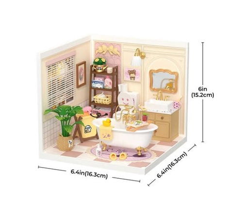 RoboTime Miniatura domečku Dívčí koupelna