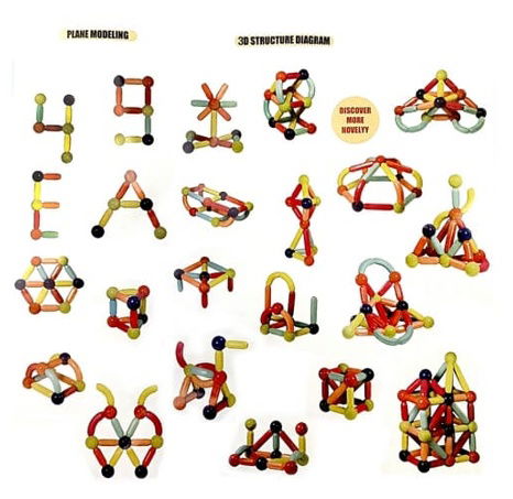 Magnetická stavebnice 64 ks