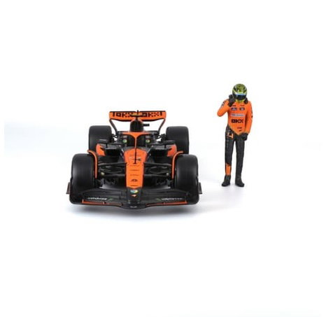 Bburago - RACE Formule F1 s figurkou jezdce, McLaren F1 Team MCL38(2024), #4 Lando Norris, 1:24