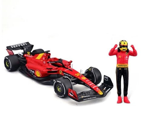 Bburago - FORMULA RACING, F1 Ferrari SF-23 (2023) s figurkou jezdce, #16 Charles Leclerc, 1:24