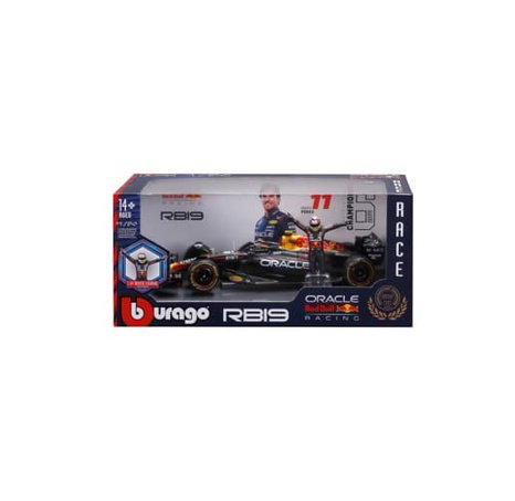 Bburago - RACE Formule F1 s figurkou jezdce, Oracle Red Bull Racing RB19 (2023), 11# Peréz, 1:24