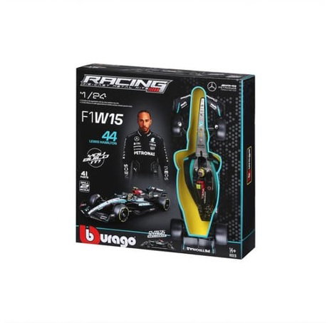 Bburago - RACING MODEL KIT, Formule Mercedes-AMG Petronas W15 (2024), #44 Lewis Hamilton, 1:24