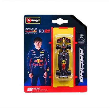 Bburago – FORMULA RACING Oracle Red Bull Racing RB21 (2025), #22 Yuki Tsunoda, blistr, 1:64