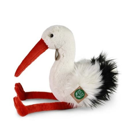 Rappa Plyšový pták čáp 39 cm ECO-FRIENDLY