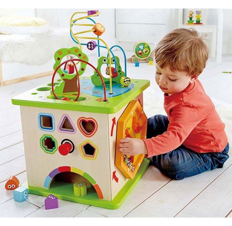 Hape Motorická kostka s bludištěm