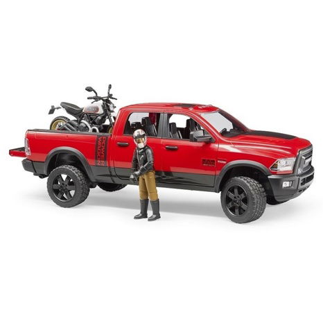 Bruder 2502 Terénní auto RAM s motocyklem a figurkou