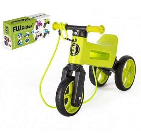 Odrážedlo FUNNY WHEELS Rider SuperSport zelené 2v1 v krabici