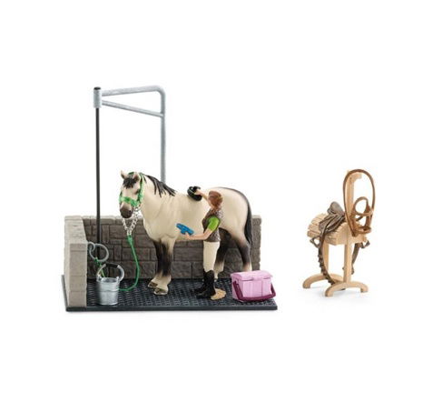 Schleich 42104 Mycí kout pro koně s příslušenstvím