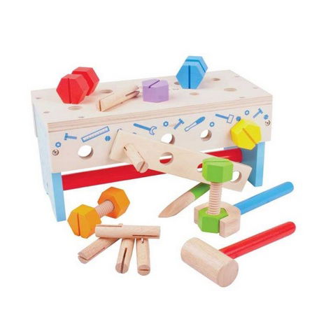 Bigjigs Toys Ponk und Werkzeugkasten 2in1