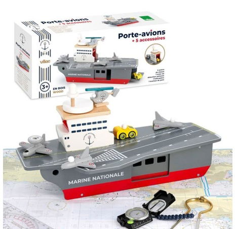 Vilac Dřevěná letadlová loď s příslušenstvím