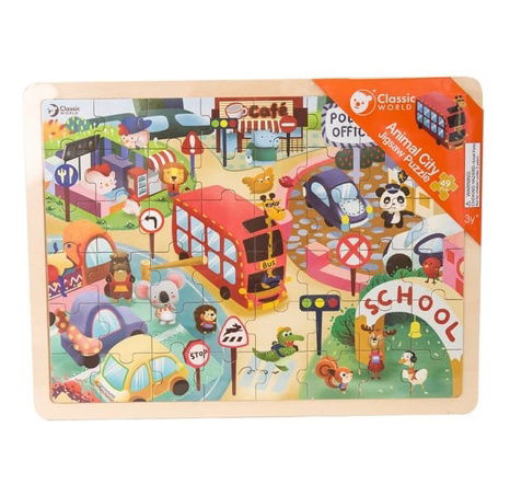 Classic World Puzzle město zvířat 49d