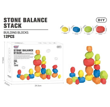 Bavytoy Balanční kameny 12ks