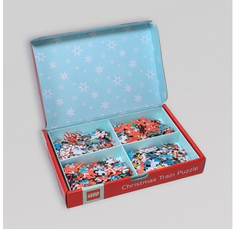 Chronicle Books Puzzle LEGO® Vánoční puzzle vlak 4x100 dílků
