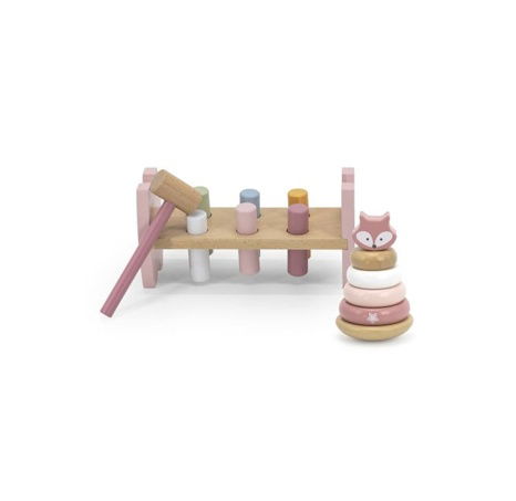 Dřevěná zatloukačka a pyramida-liška