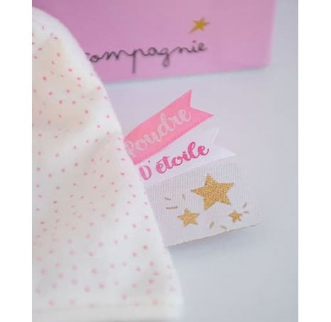 Doudou Dárková sada - Plyšový králíček s muchláčkem 10 cm ružová