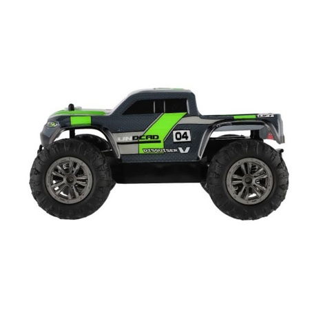 Auto RC pick up terénní plast 25cm 2,4GHZ na baterie šedo-zelený v krabici