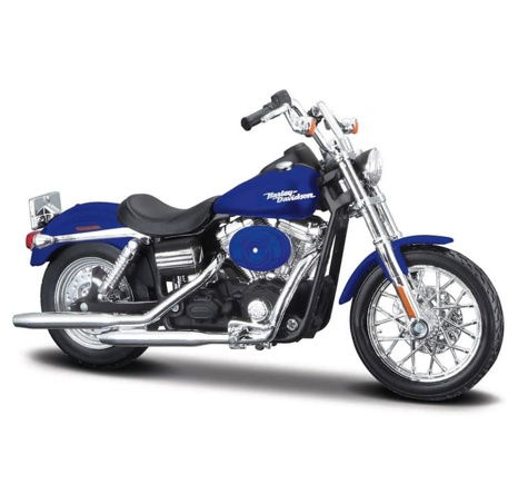 Maisto - HD - Motorrad - 2006 Dyna Street Bob, Metall blau, Serie 44, 1:18