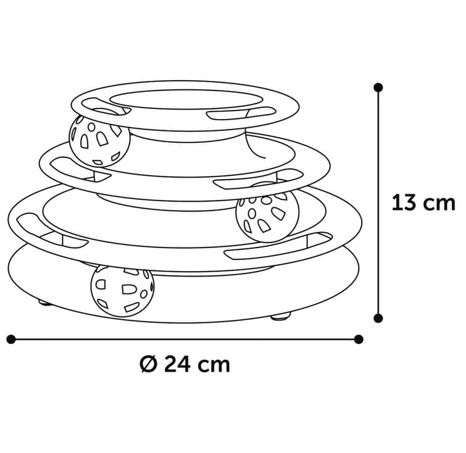 Flamingo Interaktivní hračka pro kočky Bagera s míčky 24x13cm