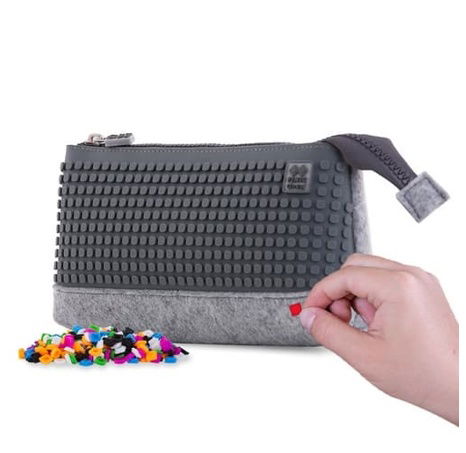 PIXIE CREW velké pouzdro ŠEDÁ/ŠEDÁ