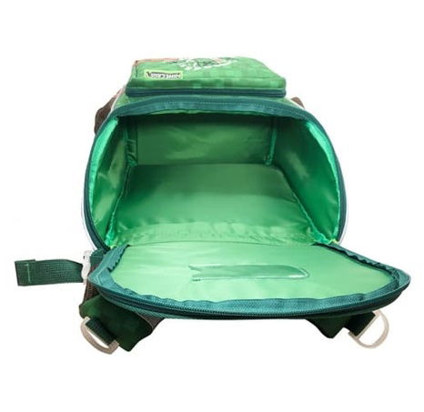 PIXIE CREW školní aktovka zeleno-hnědá s malým panelem