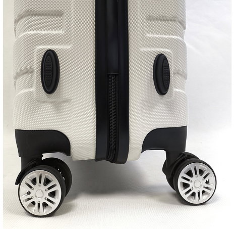 Bavy Cestovní kufr skořepinový Ribs White - set 3 ks