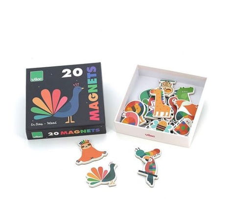 Vilac Magnetky duhová zvířátka 20 ks