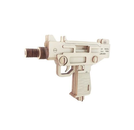 Woodcraft Dřevěné 3D puzzle Pistole UZI
