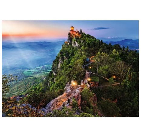 Puzzle Premium Plus - Photo Odyssey: Cesta Tower,San Marino 1000 dílků 68,3x48cm v krabici 40x27x6cm
