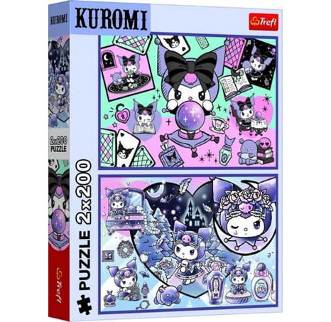 Puzzle 2v1 Neplechy s Kuromi 2x200 dílků 41x27,5cm v krabici 26x34x4,5cm