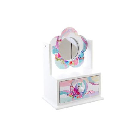 Šperkovnice dřevěná jednorožec se zrcátkem