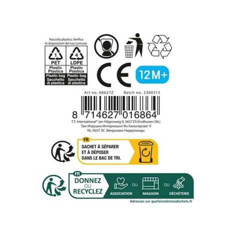 Míček zvířátko nafukovací plyš 30cm mix druhů v sáčku 12m+