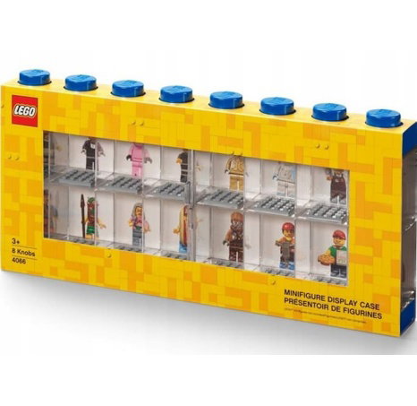 LEGO sběratelská skříňka na 16 minifigurek - modrá