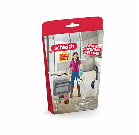 Schleich 81470 Pekařka s kočkou a příslušenstvím