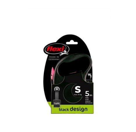 Flexi Vodítko Black Design S pásek 5m černo-růžové