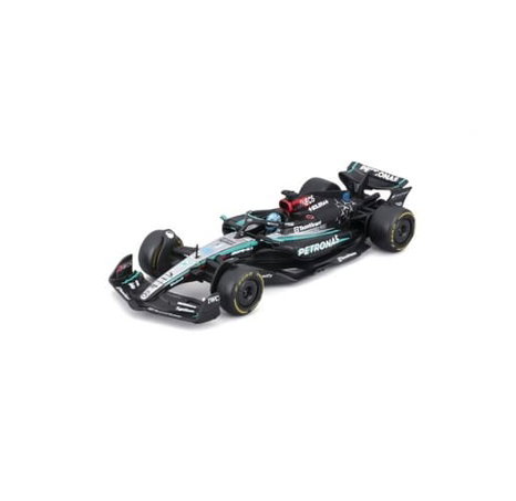 Bburago - RACE Formule F1 v dekorativním boxu, Mercedes-AMG Petronas W15 (2024), #63 G.Russell, 1:43