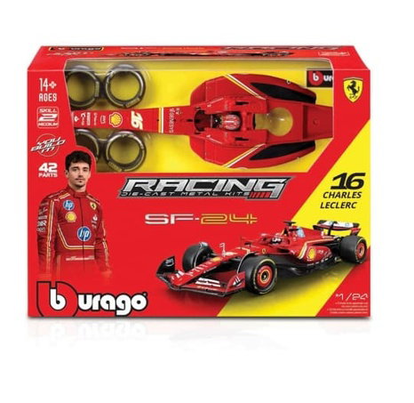 Bburago - RACING MODEL KIT, Formule Ferrari SF24 (2024), #16 Charles Leclerc, 1:24