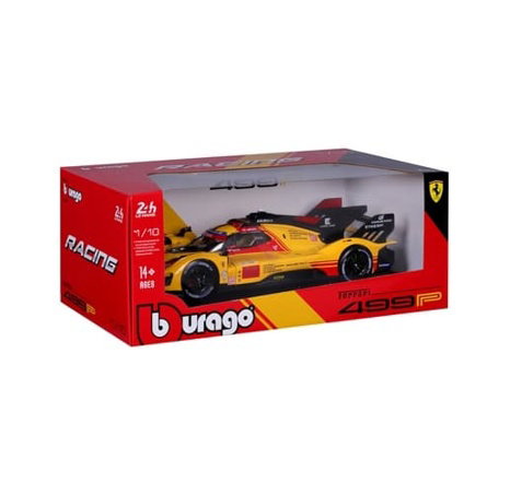 Bburago - RACING, FERRARI 499P, žlutá, 1:18