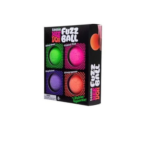 Schylling NeeDoh Barevné mačkací míčky Fuzz Ball 4 ks