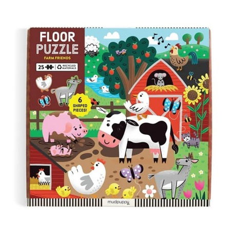 Mudpuppy Podlahové puzzle Kamarádi z farmy 25 dílků