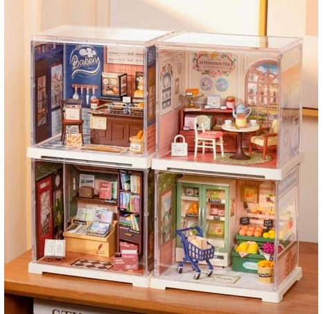 RoboTime 3D dřevěná skládačka Miniatura domečku mini Pekárna