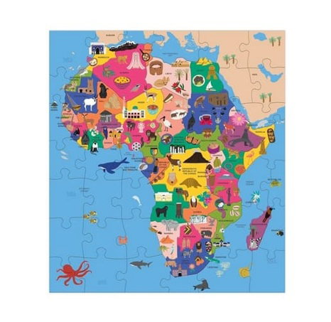 Mudpuppy Zeměpisné puzzle Mapa Afriky 70 dílků