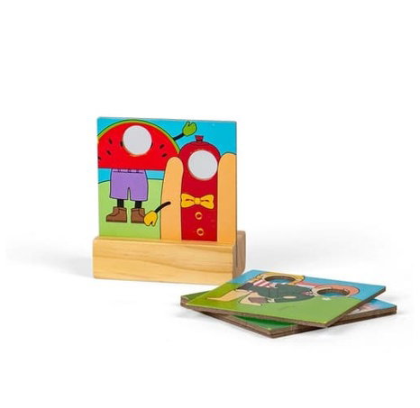 Bigjigs Rail Dřevěná vláčkodráha zábavná pouť 54 dílů