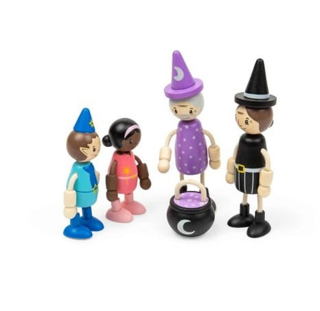 Bigjigs Toys Sada panenek do domečku Pohádkové bytosti