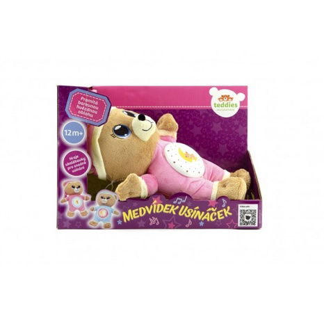 Teddybär Sleepy Pink mit Licht und Ton